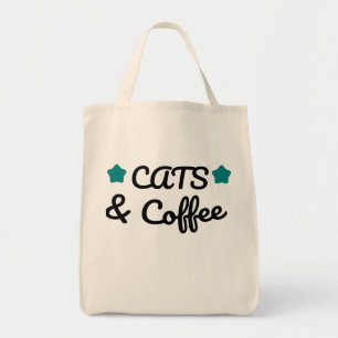 Bolsa Tote Gatos e Café – Citação Divertida para Amantes de G