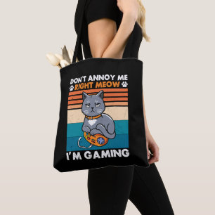 Bolsa Tote Gatos E Jogos Para O Jogo De Vídeo Gamer Do Gato D