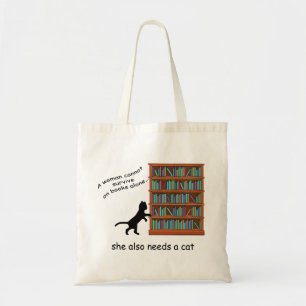 Bolsa Tote Gatos e livros