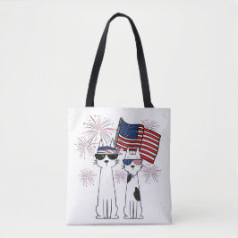 Bolsa Tote Gatos Legais Patrióticos