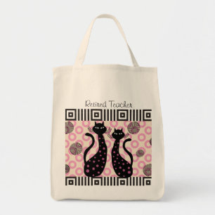 Bolsa Tote Gatos lunáticos aposentados da sacola do professo