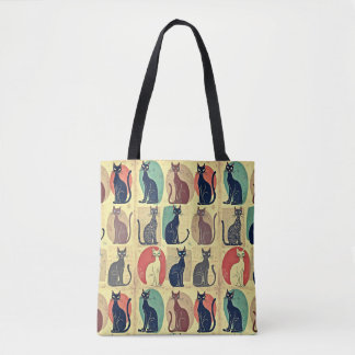 Bolsa Tote Gatos Modernos Do Médio Vintage