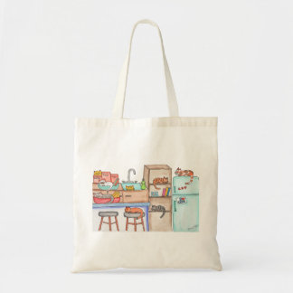 Bolsa Tote Gatos na Cozinha