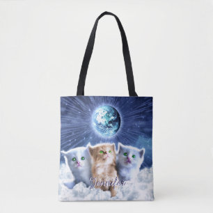 Bolsa Tote Gatos na nuvem
