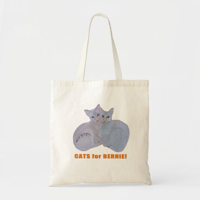 Bolsa Tote Gatos para Bernie! (Frente)