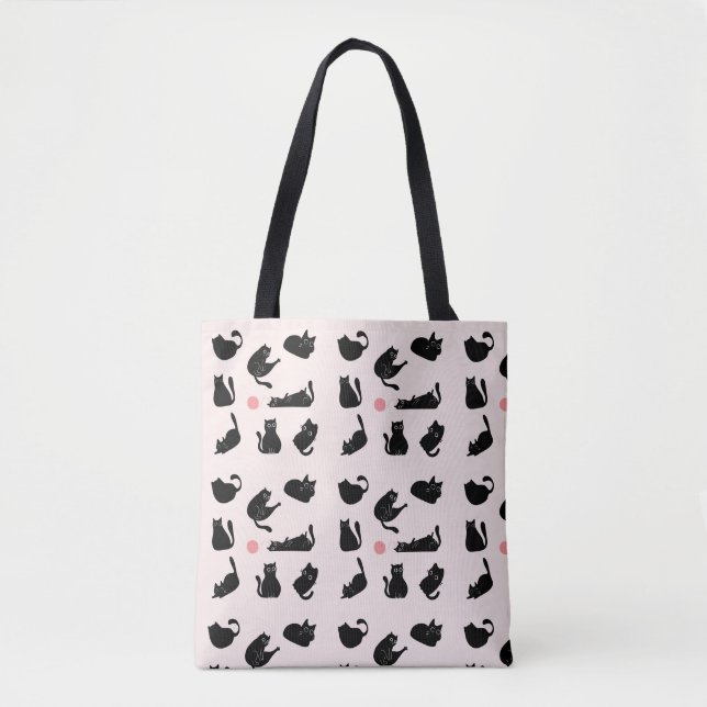Bolsa Tote Gatos Pretos bobos (Frente)