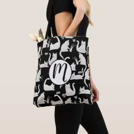 Bolsa Tote Gatos ruins batendo as coisas, Gatos brancos em pr