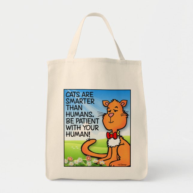 Bolsa Tote Gatos São Mais Inteligentes (Frente)
