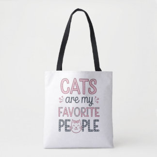 Bolsa Tote "Gatos São Minhas Pessoas Favoritas" Gata Mãe Dive