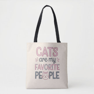 Bolsa Tote "Gatos São Minhas Pessoas Favoritas" Gata Mãe Dive