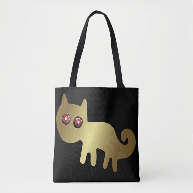 Bolsa Tote Gatos Vermelhos Geoglifos Animais (Frente)