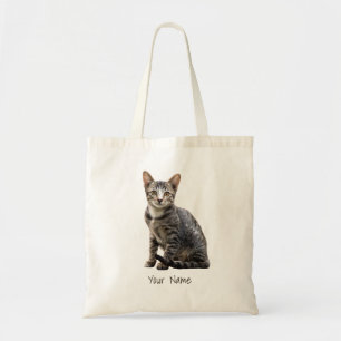 Bolsa Tote Gatos Vintage Retrato Pet Tomcat Animal Design