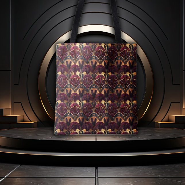 Bolsa Tote Gatsby Glamour Dourado e Burgundy  (Criador carregado)