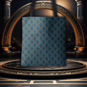 Bolsa Tote Gatsby Glamour Dourado e Turquesa