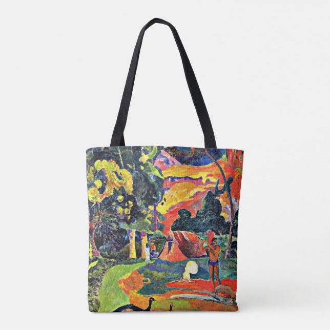Bolsa Tote Gauguin - Paisagem com Peacocks (Verso)