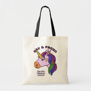 Bolsa Tote Gay de Texto Personalizado Unicorn