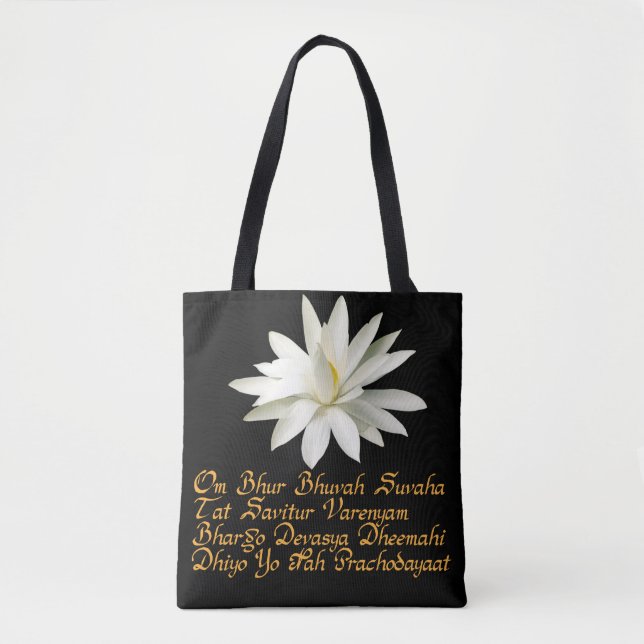 Bolsa Tote Gayatri mantra (Frente)