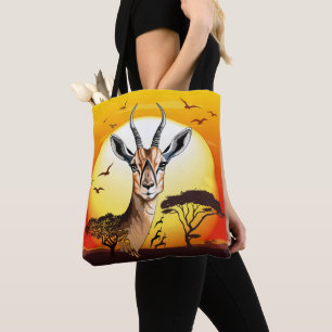 Bolsa Tote Gazelle African Antelope Wild Animal