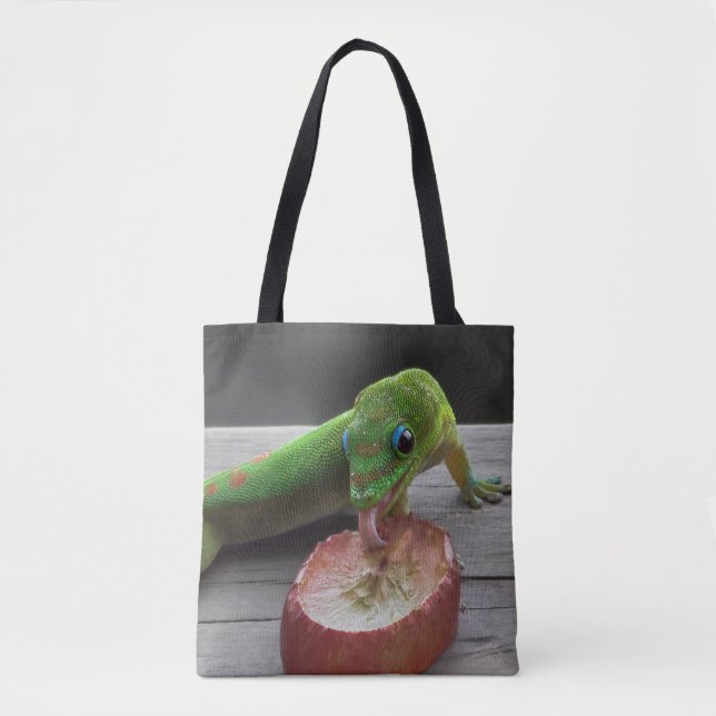 Bolsa Tote Geco que come uvas (Frente)