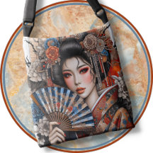 BOLSA TOTE - Geisha com Atuendo Tradicional