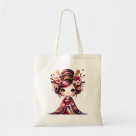 Bolsa Tote Geisha Japonês Bonito