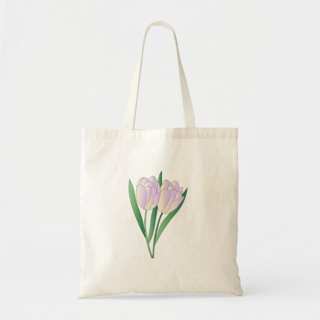 Bolsa Tote Gelb-lila Tulpe (Frente)
