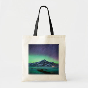 Bolsa Tote Gelo e neve Aurora Borealis Via Látea Islândia
