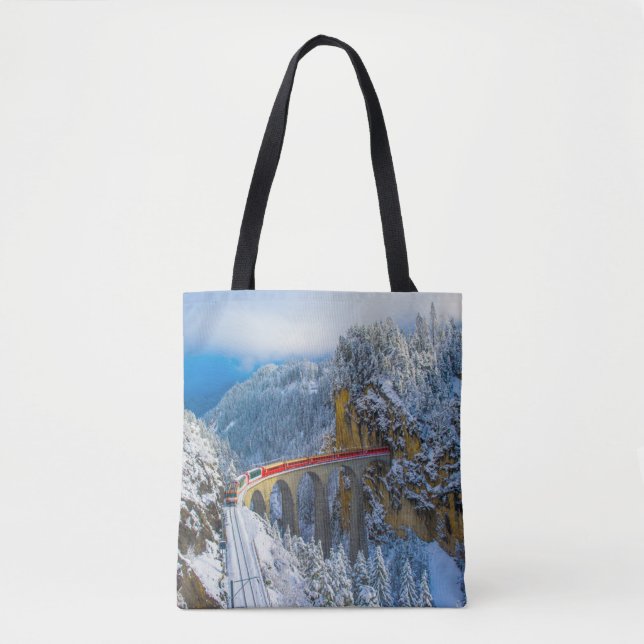 Bolsa Tote Gelo e neve | Bernina Express, Suiça (Frente)