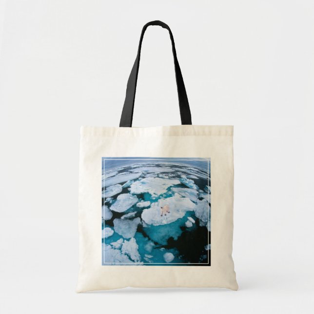 Bolsa Tote Gelo e neve | Urso Polar, Oceano Ártico, Svalbard (Frente)