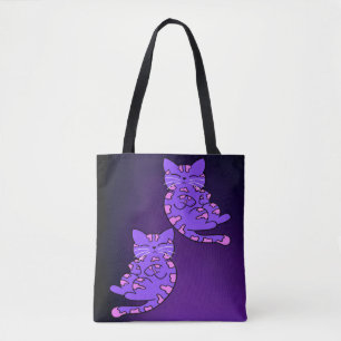 Bolsa Tote Gêmeos de Kitten Roxo 2