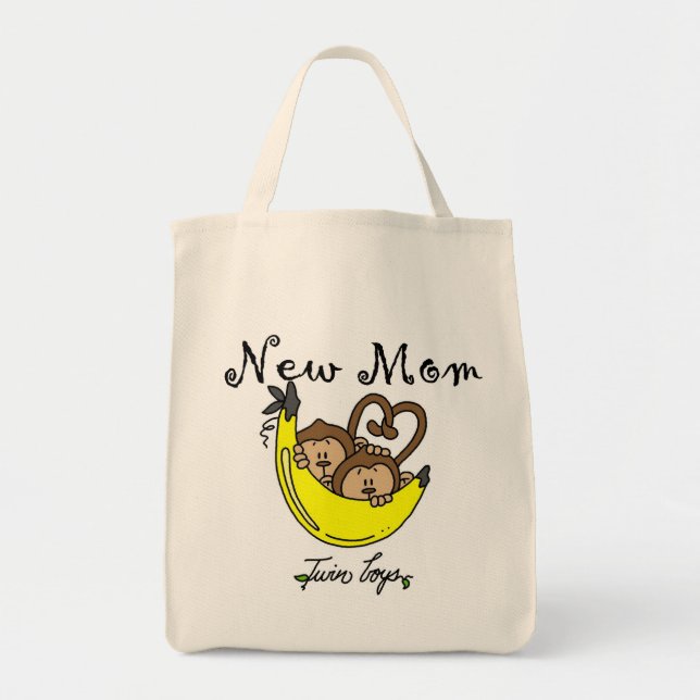 Bolsa Tote Gêmeos Novos Camisetas e presentes da mãe (Frente)