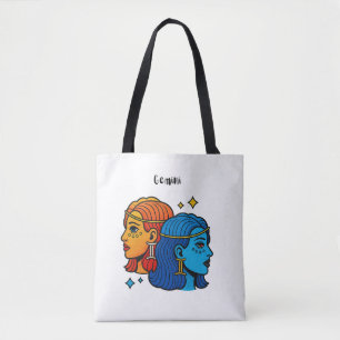 Bolsa Tote Gêmeos Signo Zodiacal Pop Art - Gêmeos Celestiais