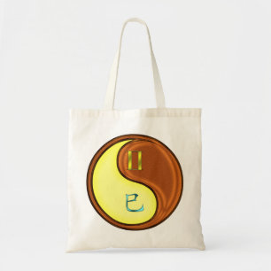 Bolsa Tote Gemini e Cobra de madeira
