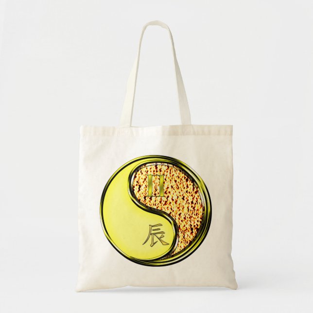 Bolsa Tote Gemini e Dragão de Fogo (Frente)