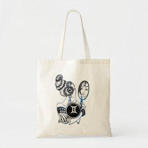 Bolsa Tote Gemini Zodiac Art Deco Lady
