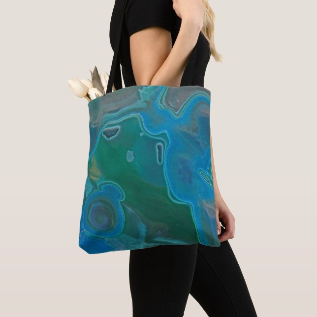 Bolsa Tote Gemstone Photo Vivid Blue Abstrato Gem (Close Up)