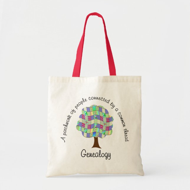 Bolsa Tote Genealogia de Coleta de Árvore Familiar (Frente)