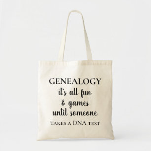 Bolsa Tote Genealogia Divertida Teste de DNA História da Famí