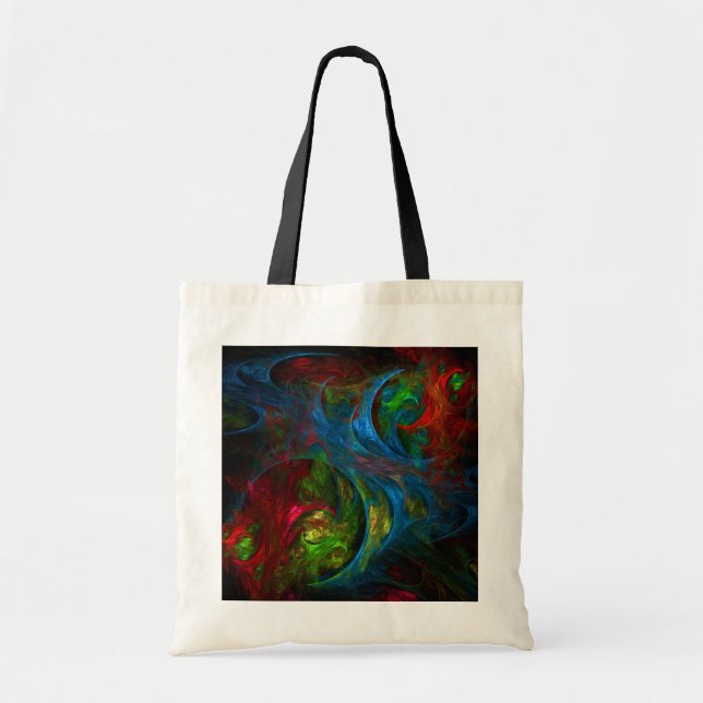 Bolsa Tote Gênesis Blue Abstrato Art Toad Bag (Frente)
