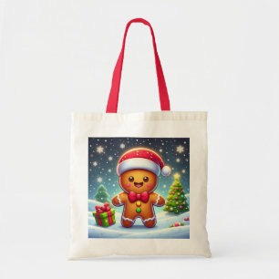 Bolsa Tote Gengibre de Natal bonito/Pão de Pão de Pão de inve