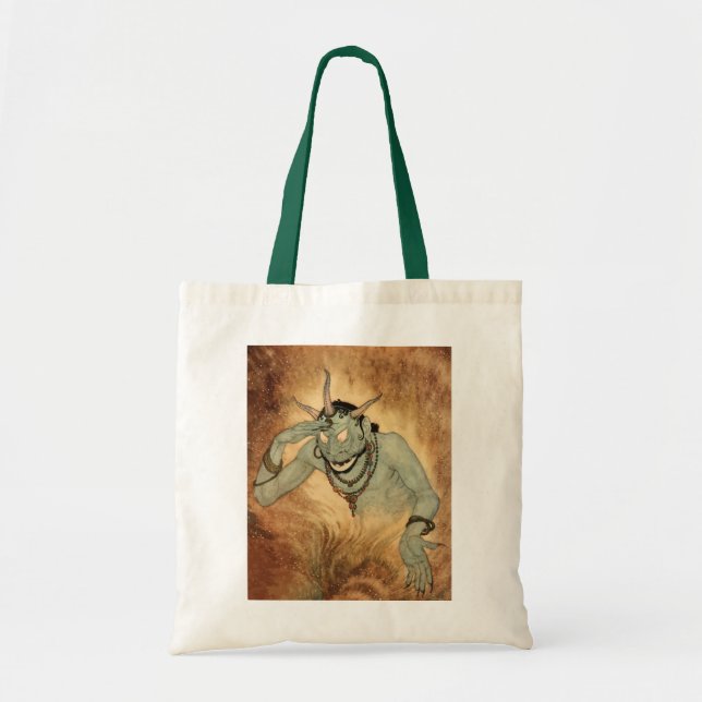 Bolsa Tote Genie das Noites Árabes por Edmund Dulac (Frente)