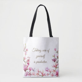 Bolsa Tote Gentle Bloom - Lembrete de Autoatendimento
