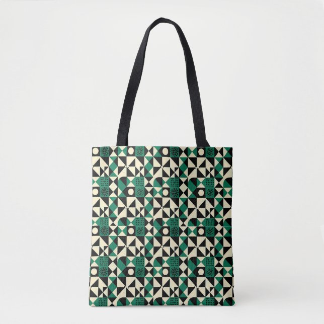 Bolsa Tote GeoChic: Na moda Geométrico (Frente)