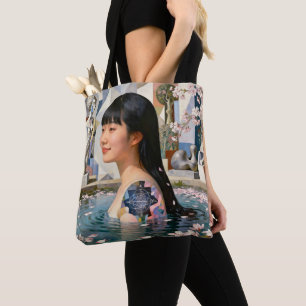 Bolsa Tote "Geometria da Serenidade" - Um Retrato Digital