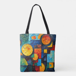 Bolsa Tote Geometria de Sonhos Vibrantes – Arte Abstrata Mode