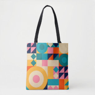 Bolsa Tote Geometria Minimalista: Poster de Ilustração Vintag