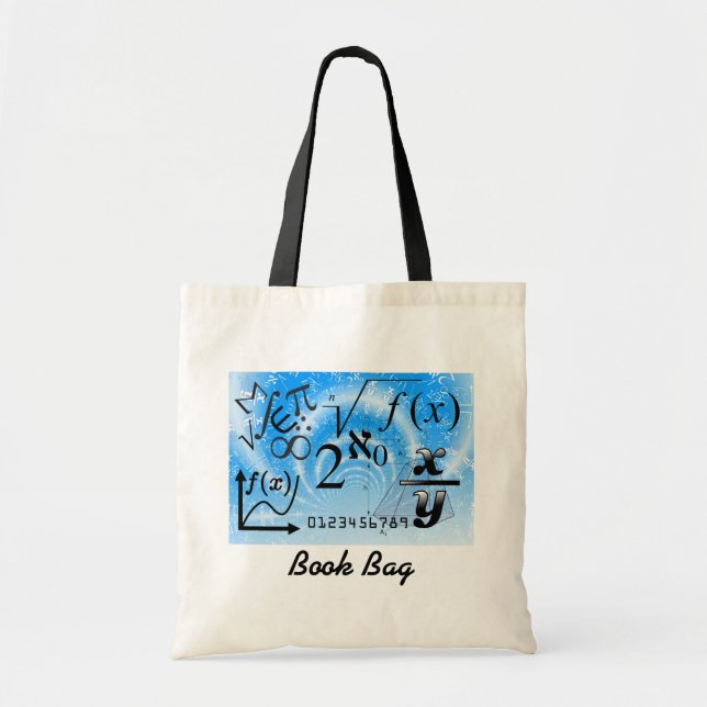 Bolsa Tote Geometria num saco de livros (Frente)