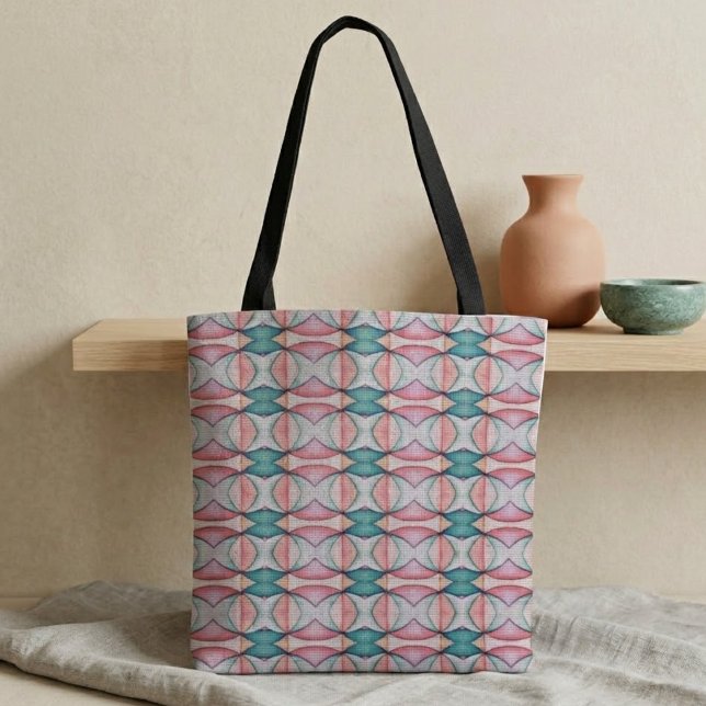 Bolsa Tote Geometria Pastel (Criador carregado)