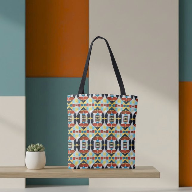 Bolsa Tote Geometria Tribal do Deserto (Criador carregado)