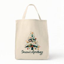 Geometric Christmas Tree with Gold Stars